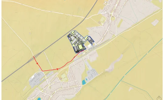 Sjezd z budoucí dálnice D55