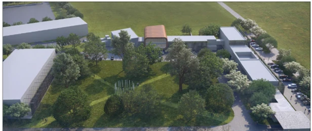 Places to relax and lots of greenery. The area in Lužice will be transformed into a modern technology park